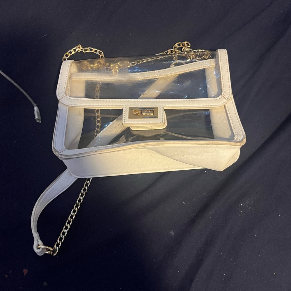 Chic White and Clear Women's Bag